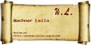 Wachner Leila névjegykártya